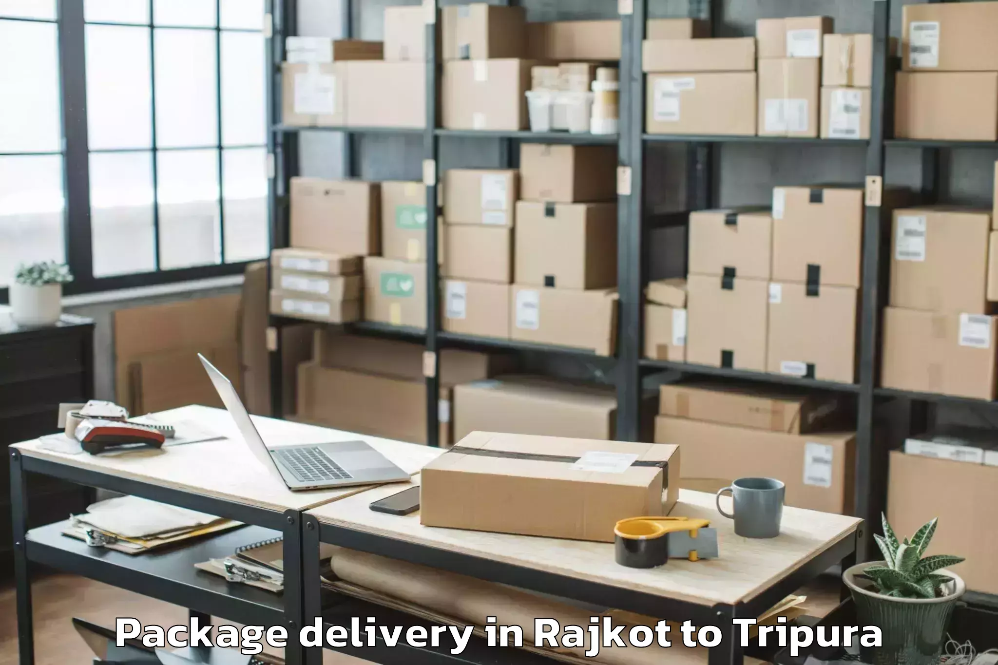 Affordable Rajkot to Ambasa Package Delivery